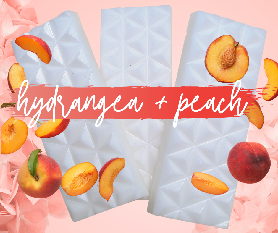 WAX MELTS | hydrangea + peach