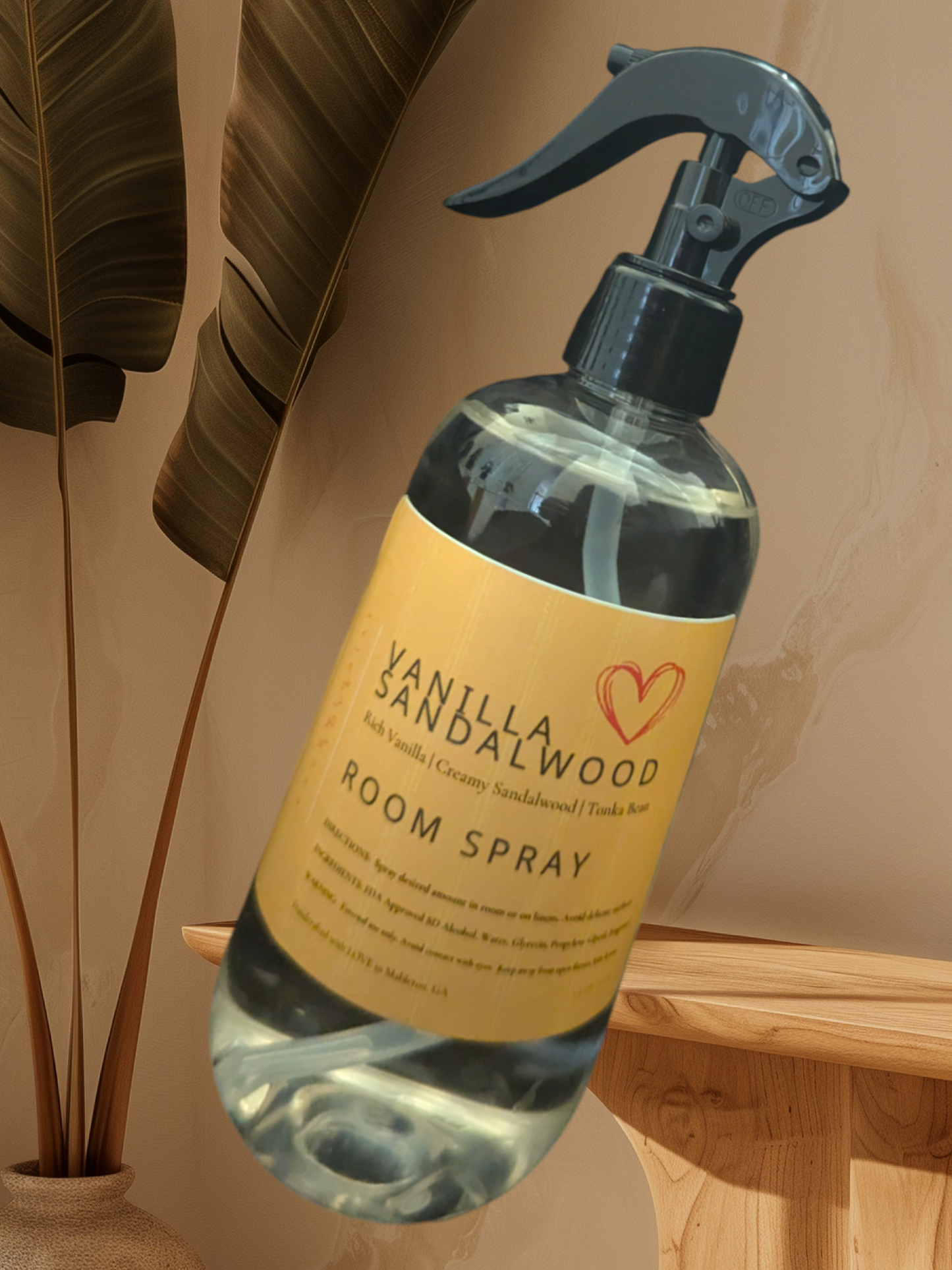 ROOM + LINEN SPRAY | vanilla + sandalwood | 8 OZ