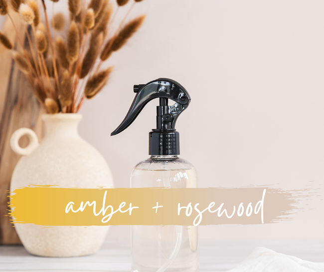 ROOM + LINEN SPRAY | amber + rosewood | 8 OZ