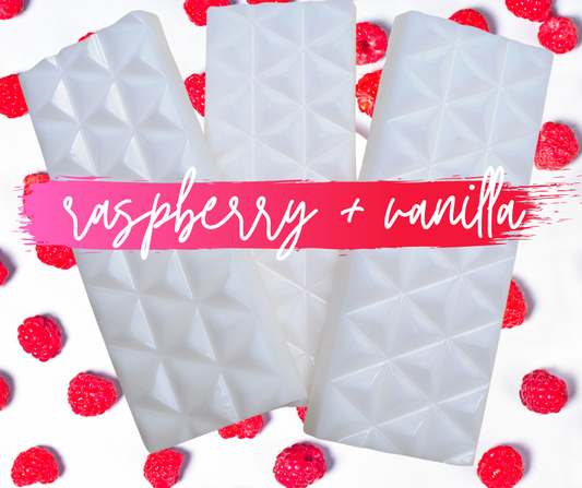 WAX MELT SNAP BARS | raspberry + vanilla