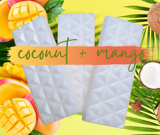 WAX MELT SNAP BARS | coconut + mango