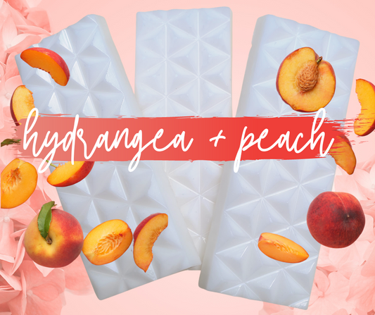 WAX MELT SNAP BARS | hydrangea + peach